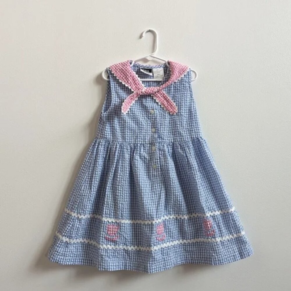Floral Sleeveless Dress With Ruffles Girls size 3T Multicolor